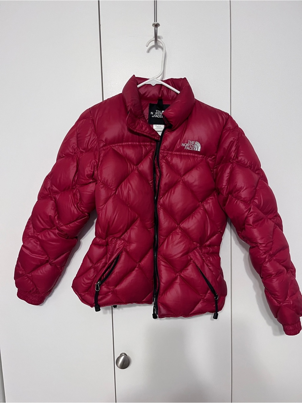 The North Face Limited Edition Women's Berry-Red Quilted Down Puffer Jacket